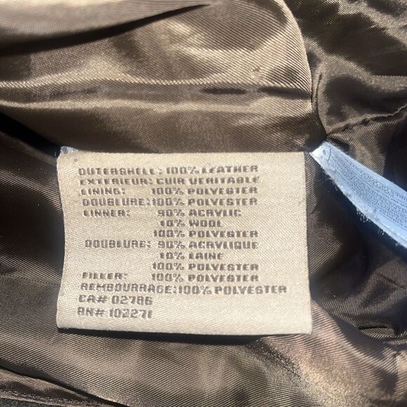 Columbia Brown Leather Bomber Jacket - Picture 5 of 7